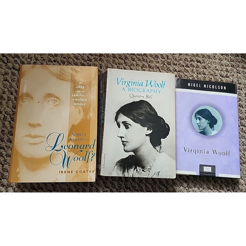 3 books ON Virginia Woolf A Biography Quentin Bell Who's Afraid of Leonard Woolf